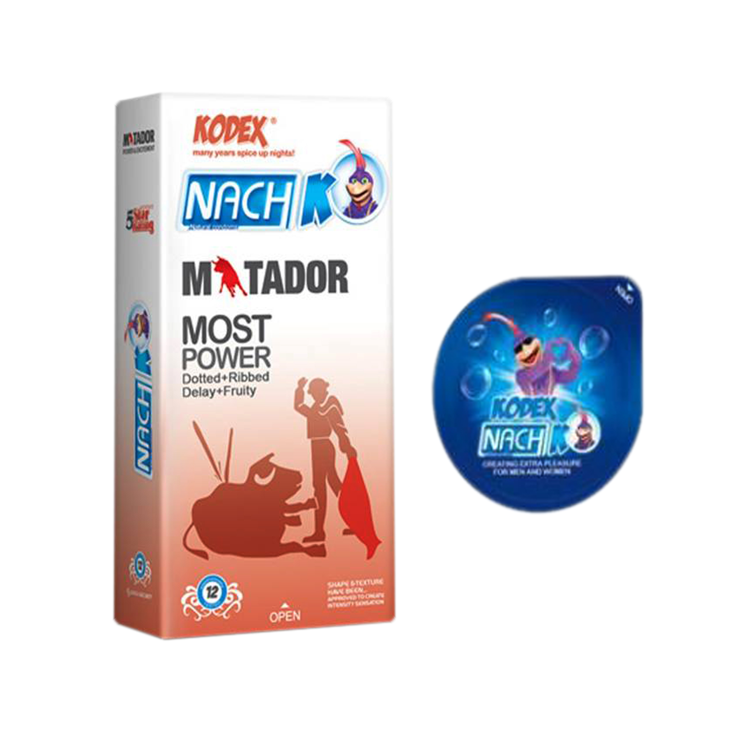 کاندوم ناچ کدکس مدل Matador بسته 12 عددی به همراه کاندوم ناچ کدکس مدل بلیسر