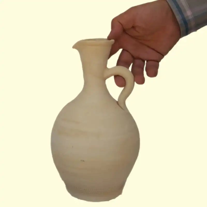 کوزه سفالی مدل قطره ای لبه دار کد JDD-ZZ2