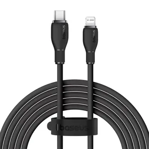 کابل تبدیل USB-C به لایتنینگ بیسوس مدل Pudding Series Gentle 20W طول 120 سانتی متر