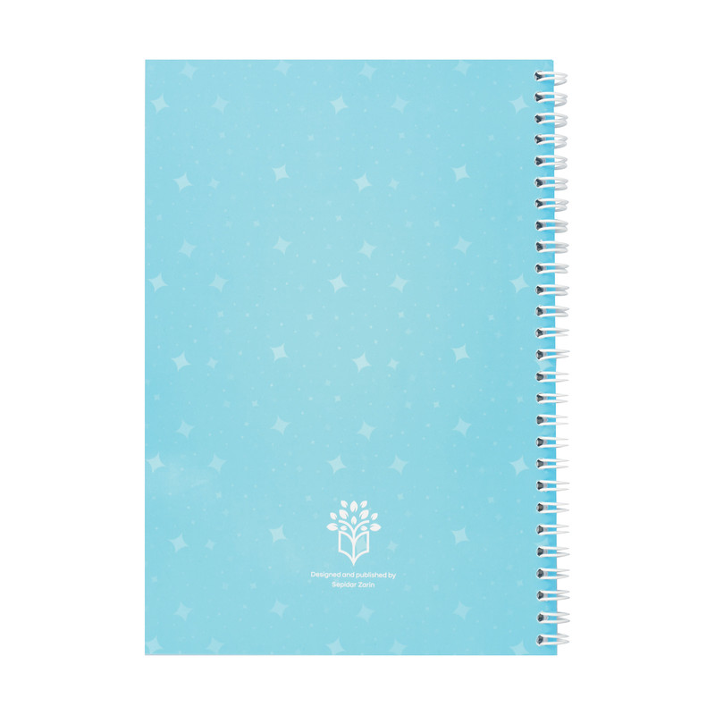 دفتر زبان 80 برگ  سپیدار مدل چهار خط طرح KIDS