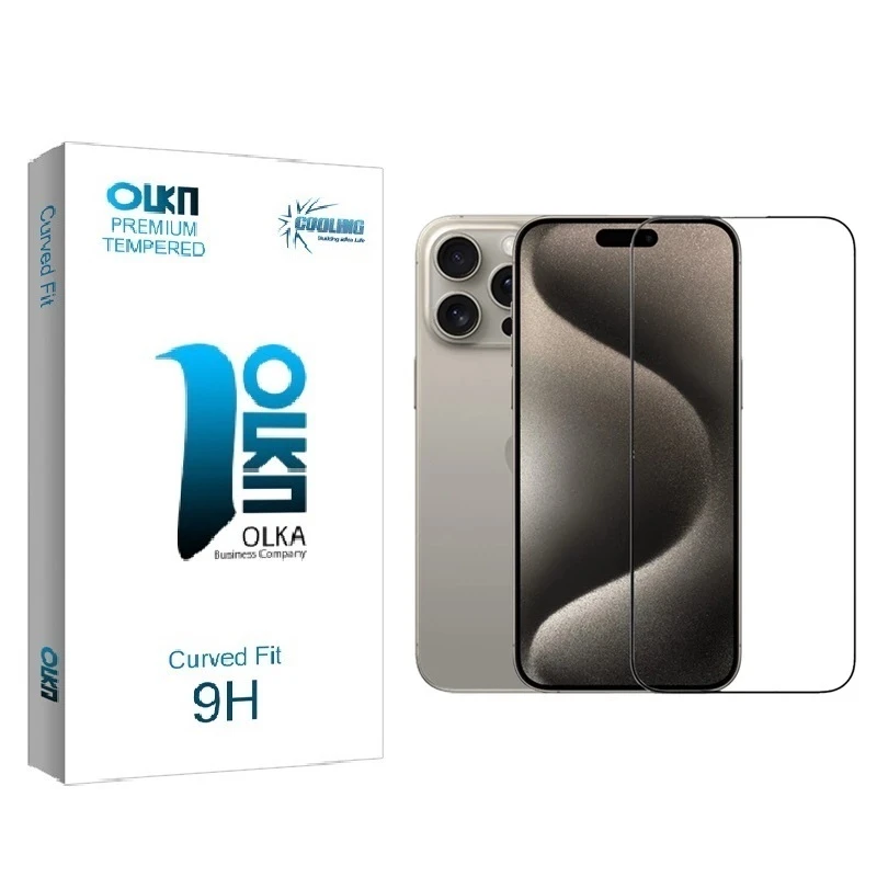 محافظ صفحه نمایش کولینگ مدل olka FULL مناسب برای گوشی موبایل اپل iPhone 15 Pro Max