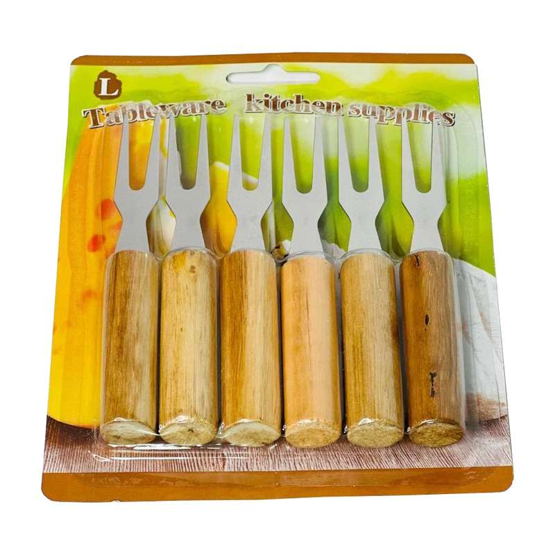 چنگال زیتون خوری مدل L11 کد DGQ50603018 بسته 6 عددی