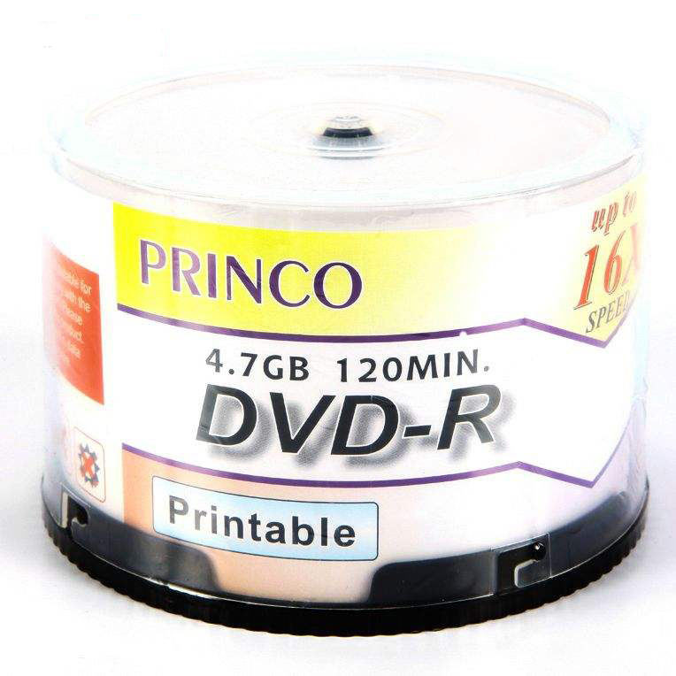 دی وی دی خام پرینکو پرینتیبل مدل DVD-R بسته 50 عددی