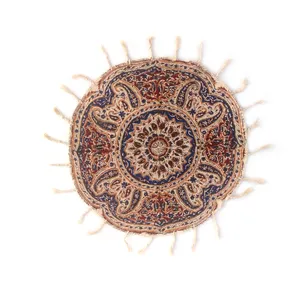 پارچه قلمکار لوح هنر مدل گل و ترمه 30 * 30 کد 673