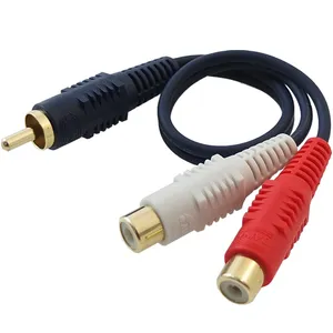 کابل تبدیل 2 درگاه RCA به جک RCA دایو مدل TA391 به طول 0.2 متر