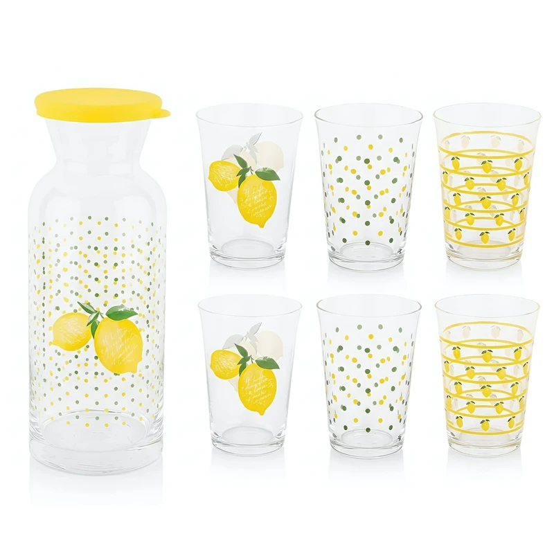 سرویس پارچ و لیوان 7 پارچه مدل Lemon 
