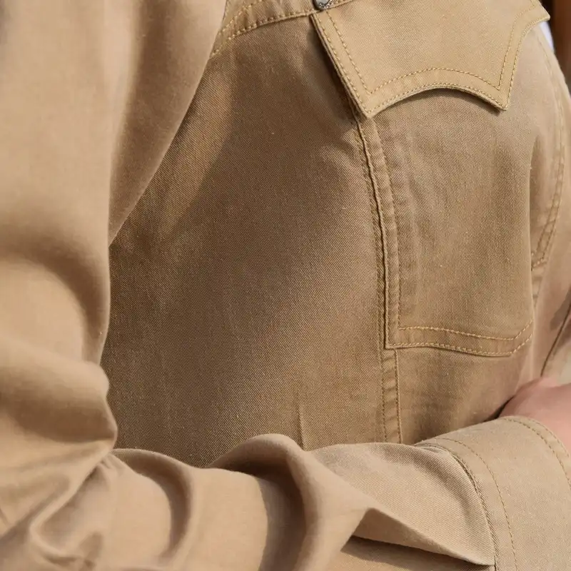 مانتو زنانه پایتی جامه مدل کتان دو جیب کد 14811845