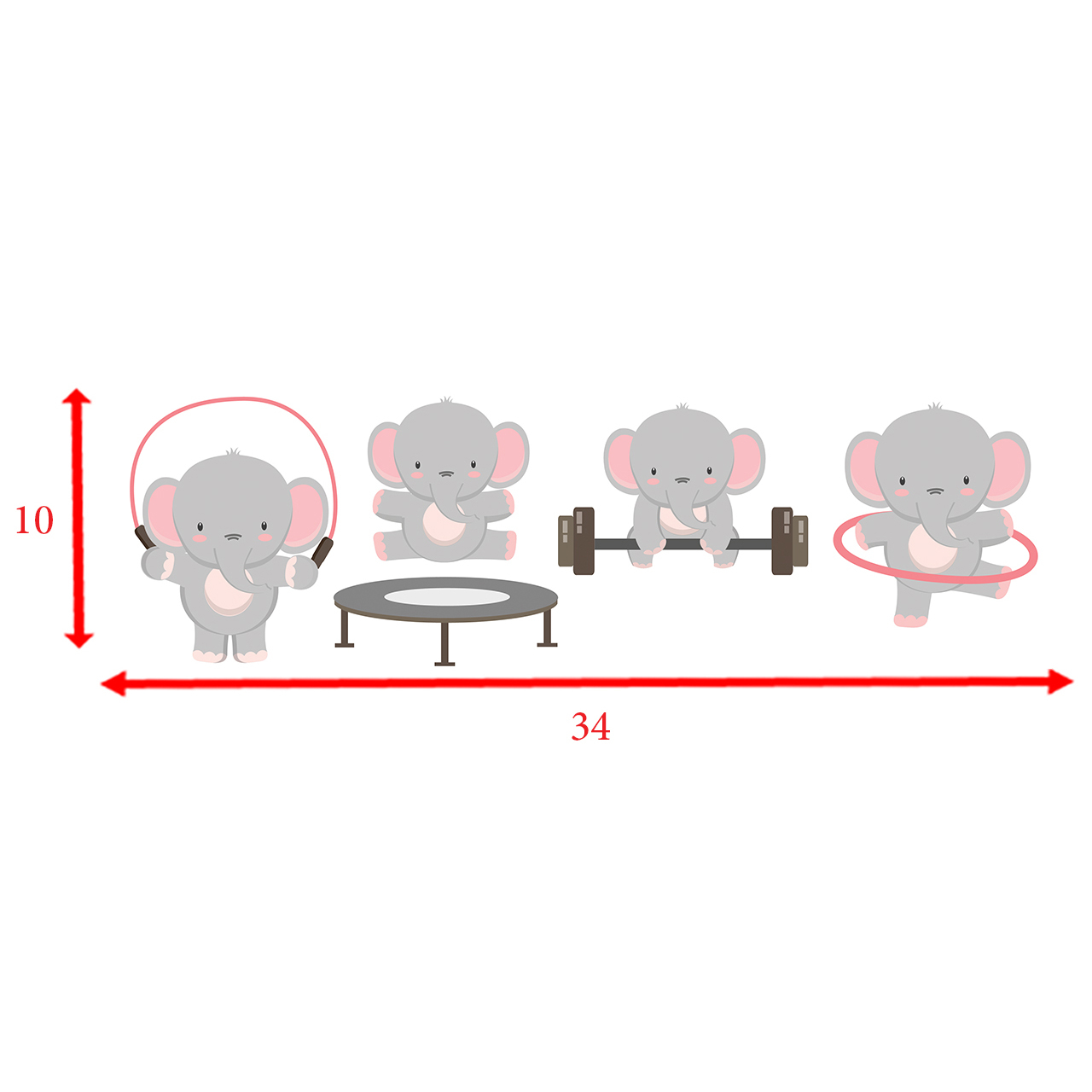 استیکر کلید و پریز طرح فیلهای ورزشکار