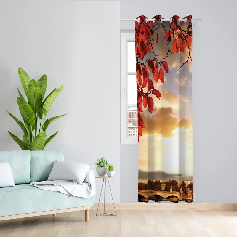 پرده طرح آسمان مدل مخمل پانچی کد L 1050R Z سایز 140x200 سانتی متر