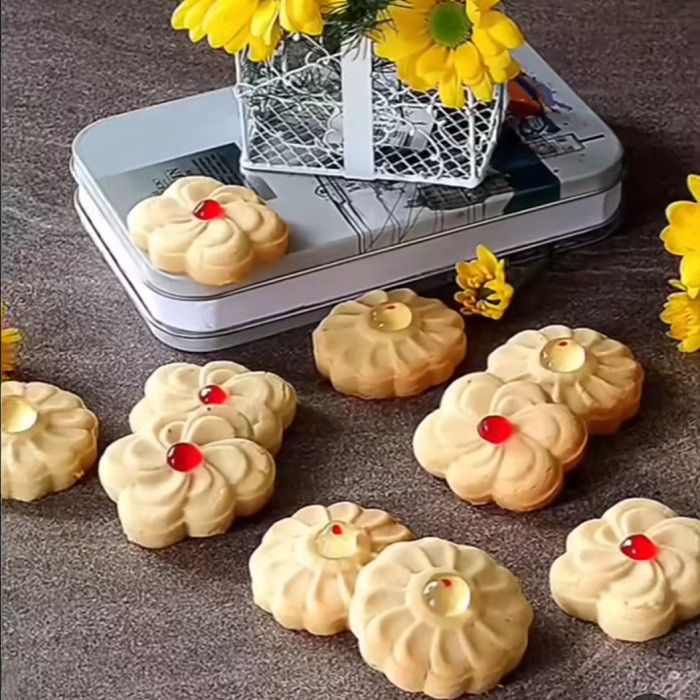 قالب شیرینی به گز مدل فشاری طرح گل رز مجموعه 2 عددی