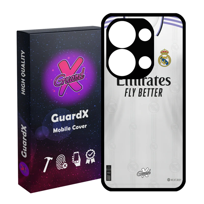 کاور گارد ایکس طرح رئال مادرید مدل Glass10465 مناسب برای گوشی موبایل شیائومی Poco X6 5G / Note 13 Pro 5G