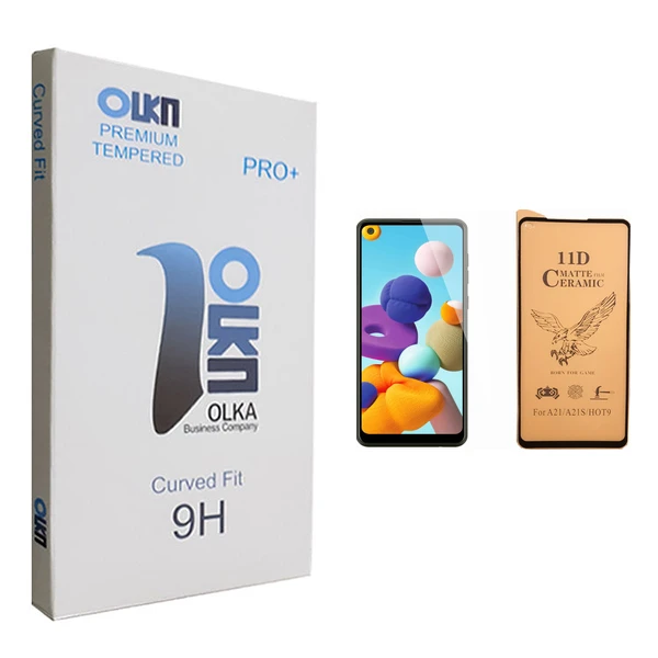 محافظ صفحه نمایش سرامیکی الکا مدل +PRO مناسب برای گوشی موبایل سامسونگ Galaxy A21