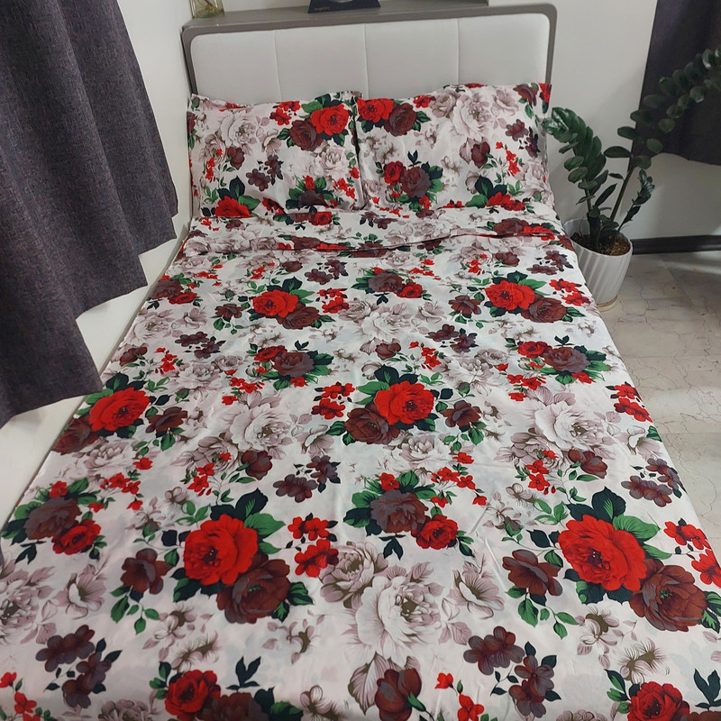 روکش لحاف گلدار کد  niki160 یک نفره سایز ۱۶۰×۲۲۰ سانتی متر