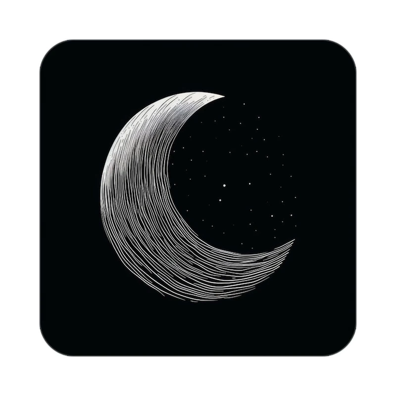 زیر لیوانی کاکتی طرح ماه و ستاره مدل mp52891