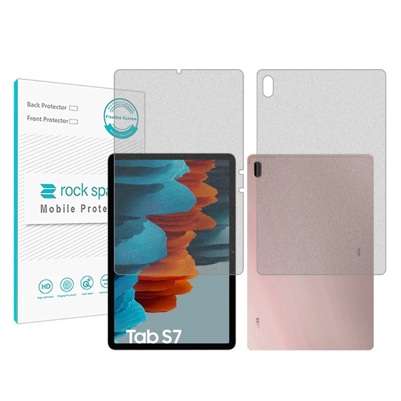 محافظ صفحه نمایش مات راک اسپیس مدل HyMTT مناسب برای تبلت سامسونگ Galaxy Tab S7 Lite به همراه محافظ پشت تبلت