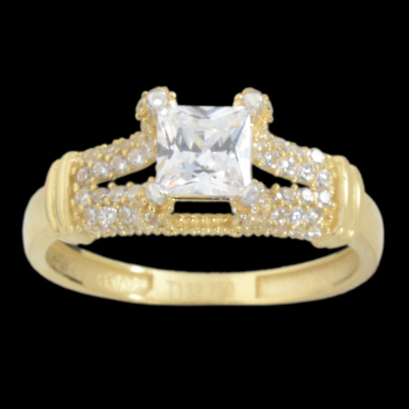 انگشتر طلا 18 عیار زنانه طلای مستجابی مدل 67130 سایز 55