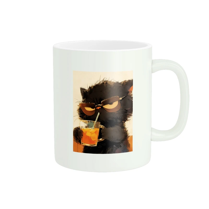 ماگ پاد آفرین مدل گربه عصبانی کوچولو کد 1928