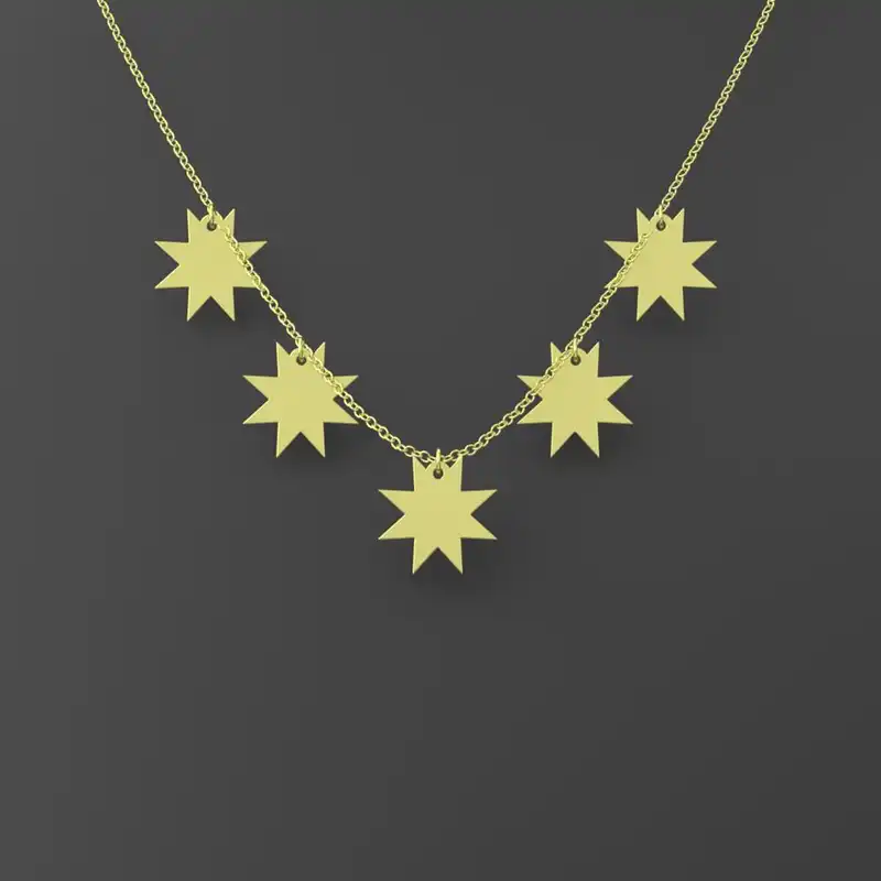 گردنبند طلا 18 عیار زنانه مدوپد مدل ستاره کد RNA15501