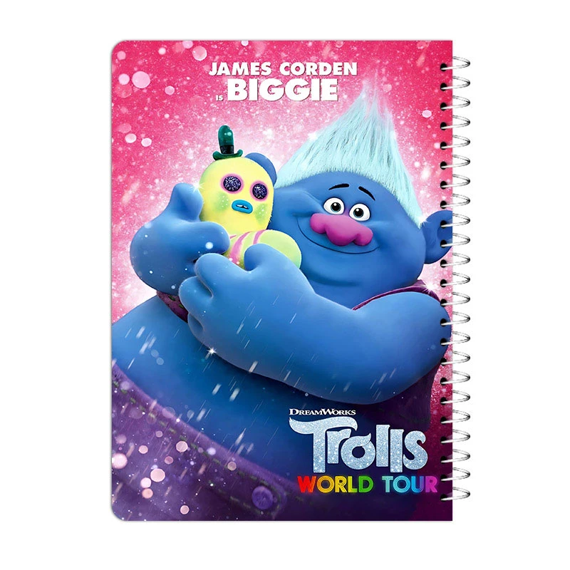 دفتر مشق 80 برگ آی چاپ مدل ترول ها طرح بیگی کد 391