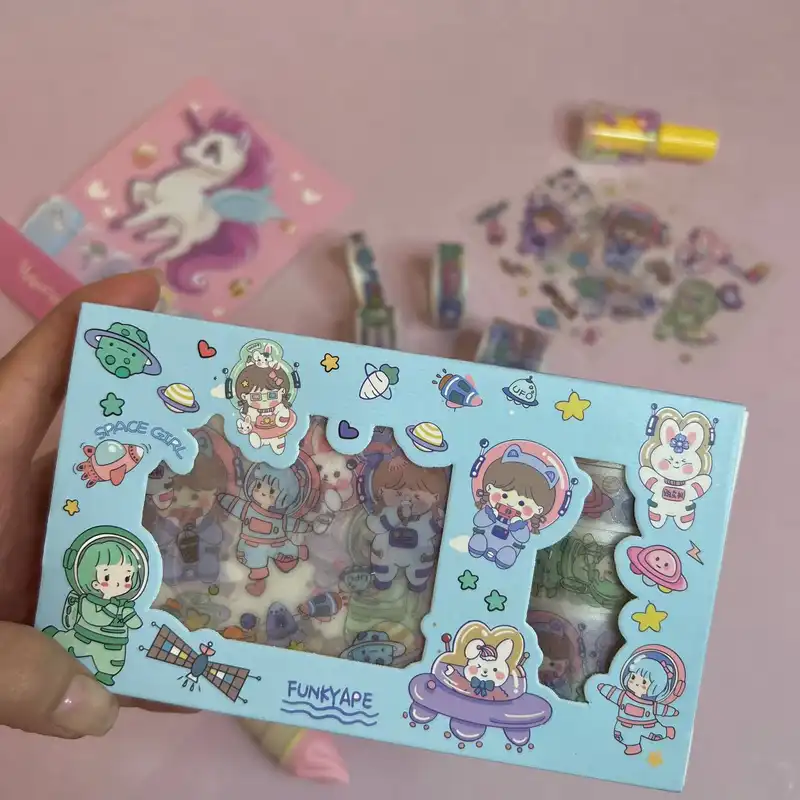 چسب نواری مدل واشی به همراه برچسب بسته 8 عددی