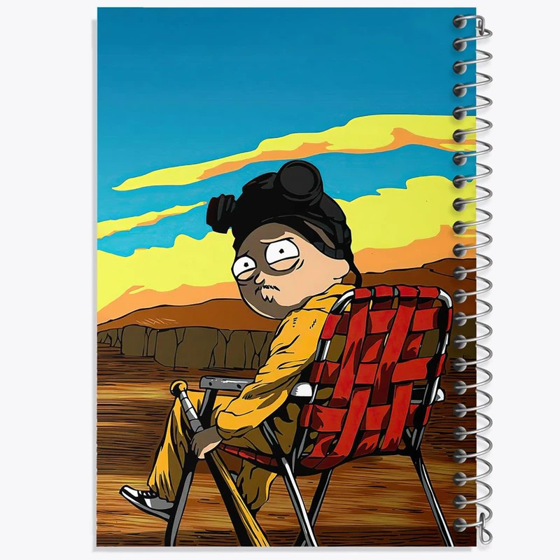 دفتر شطرنجی 50 برگ خندالو طرح انیمیشن ریک و مورتی Rick and Mort کد 26382