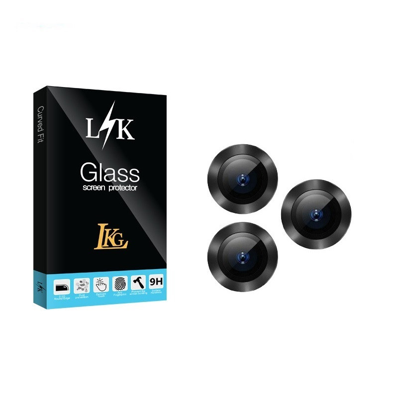 محافظ لنز دوربین رینگی ال کا جی مدل LK مناسب برای گوشی موبایل اپل Iphone 15 promax