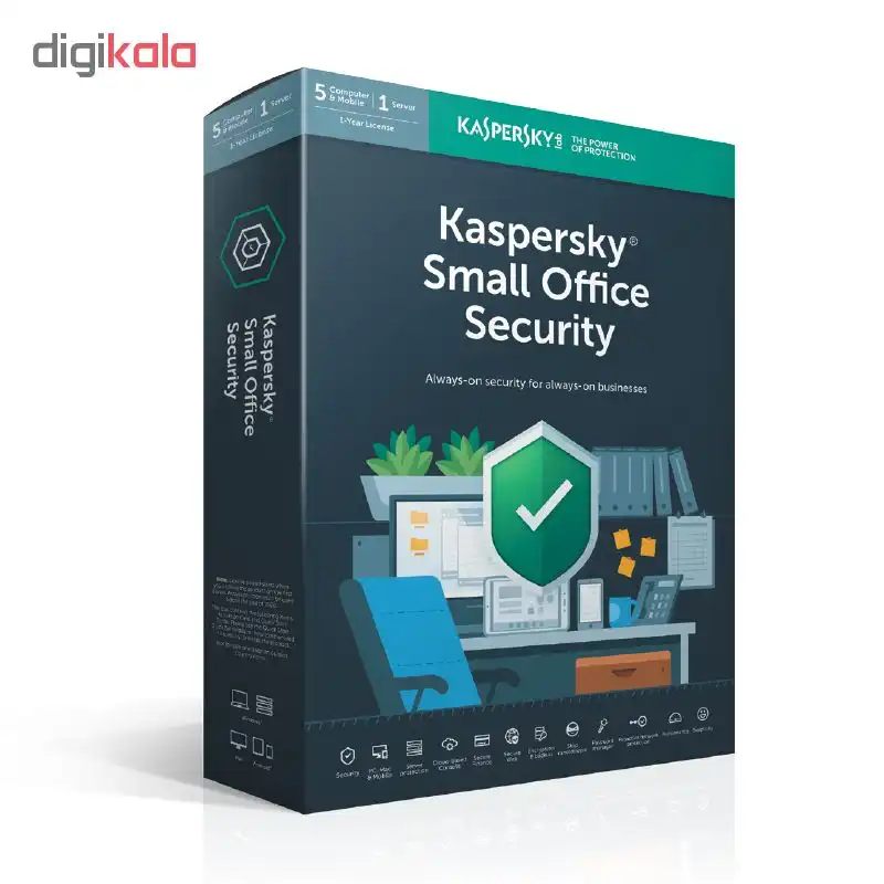 نرم‌افزار امنیتی کسپرسکی آنتی ویروس شرکتی Small Office 5+5+1 یک ساله