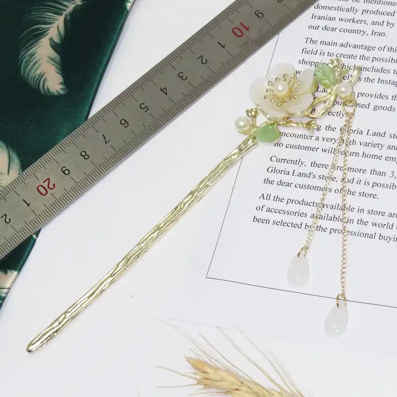 گیره مو زنانه مدل کانزاشی آویز دار کد G_Lnd_3151