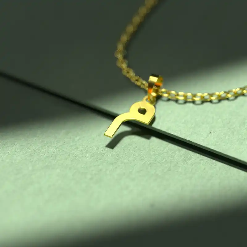 گردنبند طلا 18 عیار زنانه مدوپد مدل حرف م کد I3-1-1680