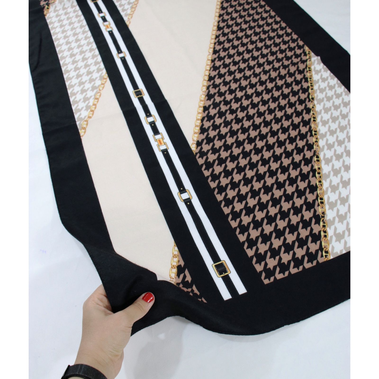 شال زنانه مدل موهر طرح پیچازی کد 2762 - - 14