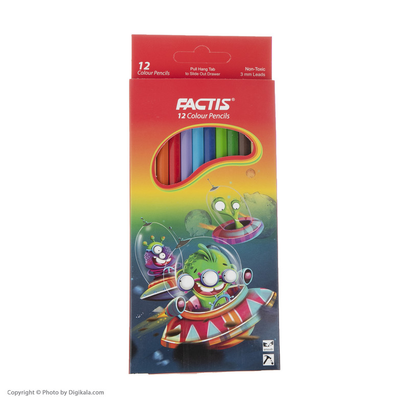 مداد رنگی 12 رنگ فکتیس مدل بیگانه ها کد F07112212