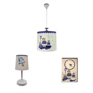 لوستر کودک به همراه چراغ خواب و ساعت مدل بیم بم بوم 1