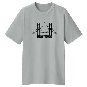 تی شرت لانگ زنانه مدل نیویورک کد LL171 رنگ طوسی