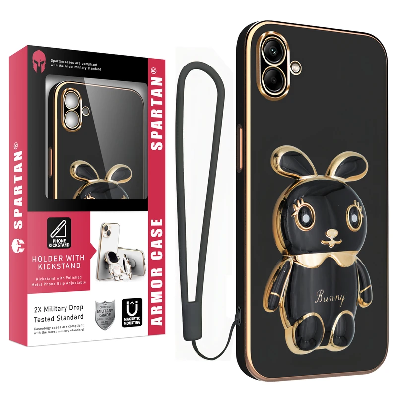 کاور اسپارتان مدل My-Bunny مناسب برای گوشی موبایل سامسونگ Galaxy A04 E به همراه بند