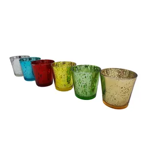 شمعدان مدل رنگین کمان مجموعه 6 عددی