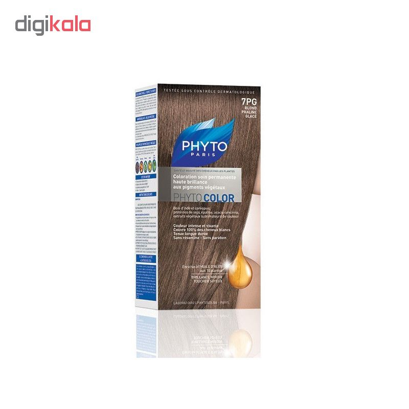 کیت رنگ موی فیتو مدل PHYTO COLOR شماره 7PG