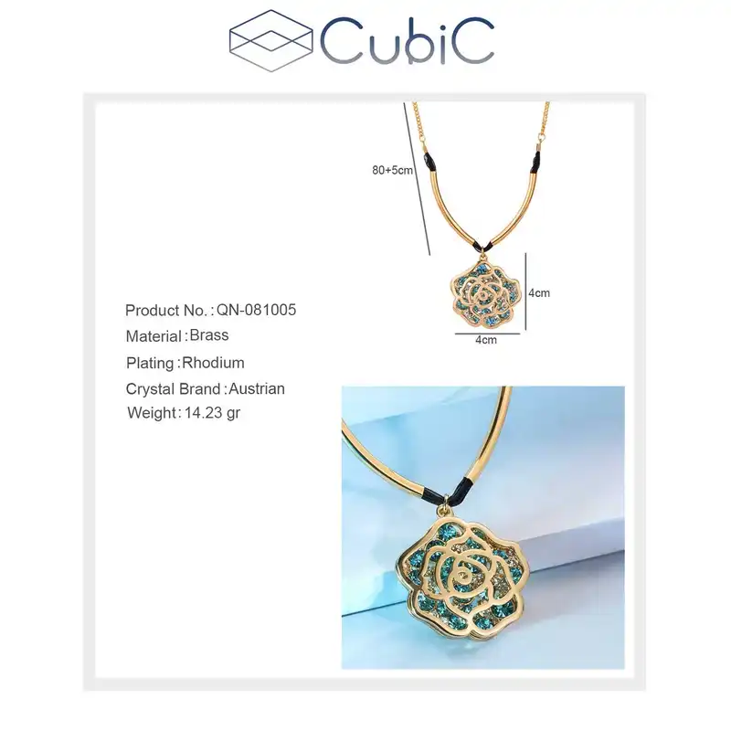 گردنبند زنانه کوبیک مدل QN-081005