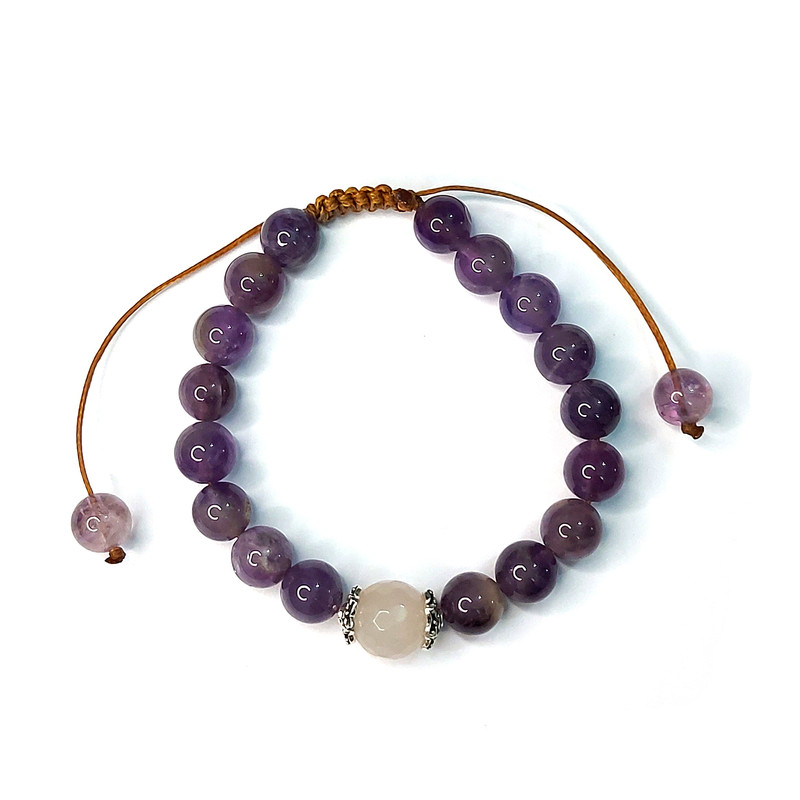 دستبند ناماسته مدل آمتیست و کوارتز کد 92 دستبند ناماسته مدل آمتیست و کوارتز کد 92