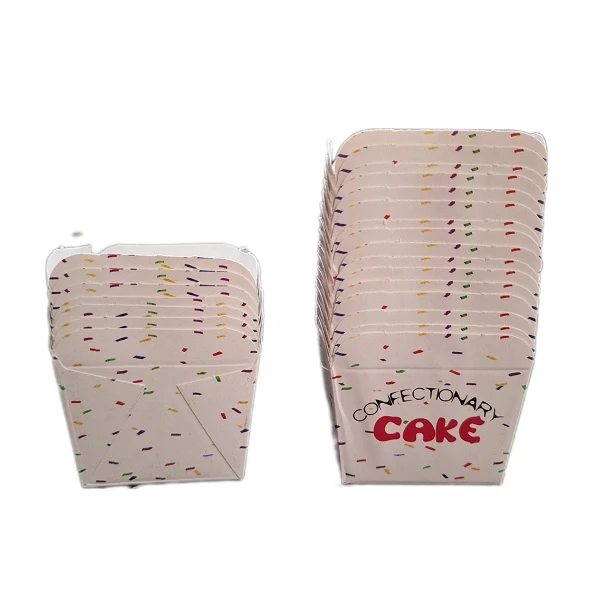 کپسول کاپ کیک مدل چهارگوش کاغذی سفید بسته 20 عددی