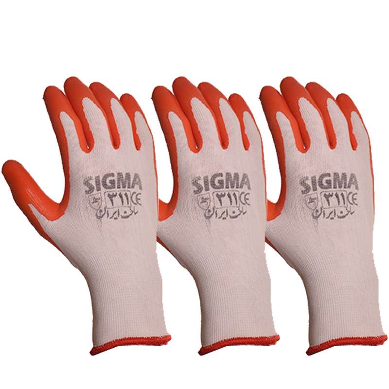 دستکش ایمنی سیگما کد 311 بسته 3 جفتی