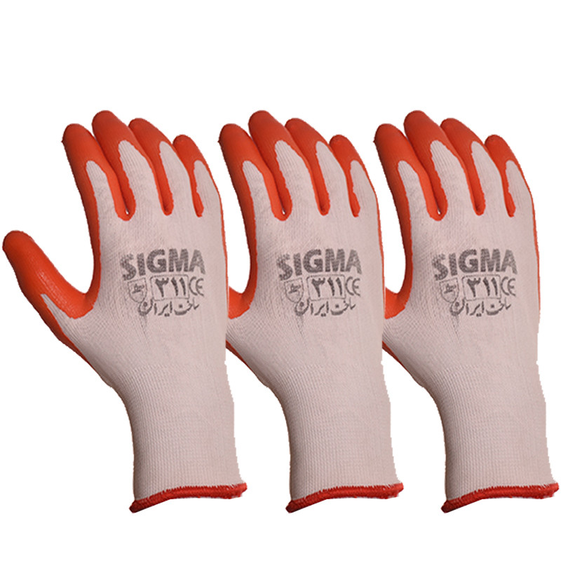 دستکش ایمنی سیگما کد 311 بسته 3 جفتی