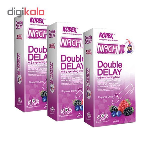 کاندوم تاخیری دوبل ناچ کدکس مدل Double Delay سه بسته 10 عددی -  - 2