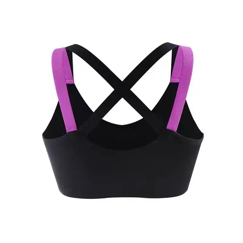 نیم تنه ورزشی زنانه مدل پشت ضربدری رنگ مشکی