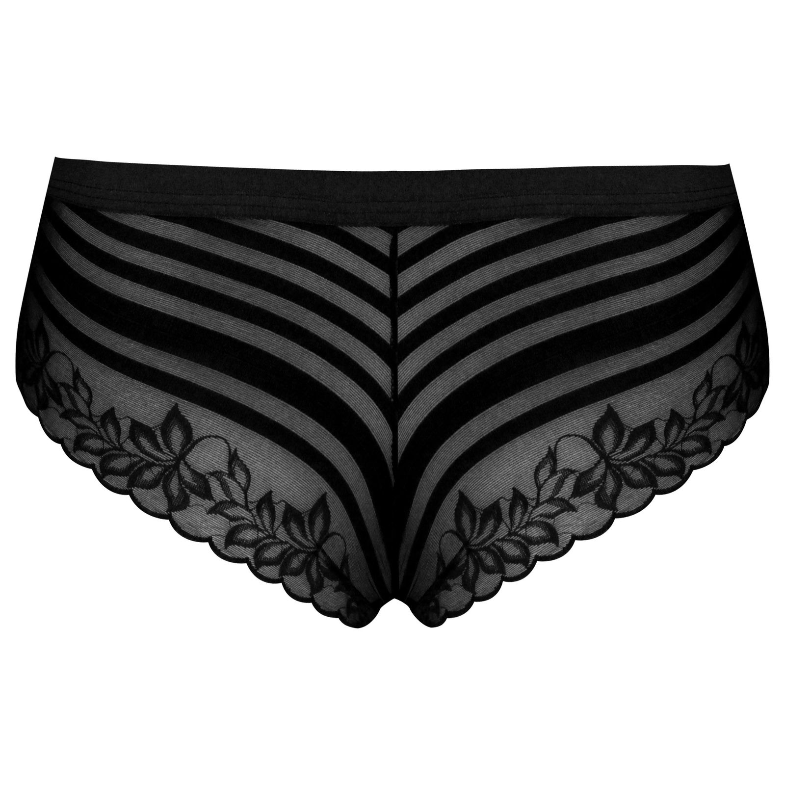 شورت زنانه ماییلدا مدل گیپور گلدار کد 5232 رنگ مشکی -  - 1