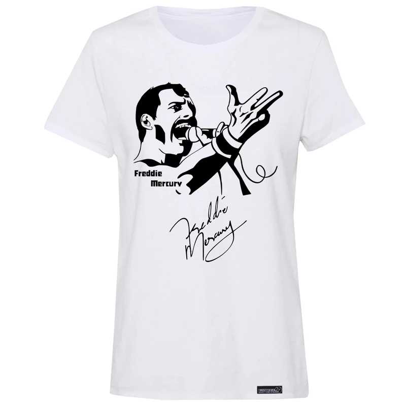 تی شرت آستین کوتاه زنانه 27 مدل Freddie Mercury کد MH935