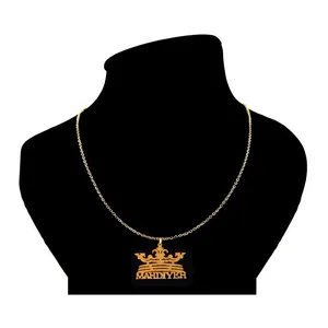 گردنبند زنانه مدل اسم مهدیه طرح تاج