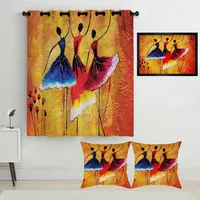 پرده رنس مدل S2-41041 به همراه تابلو و کوسن