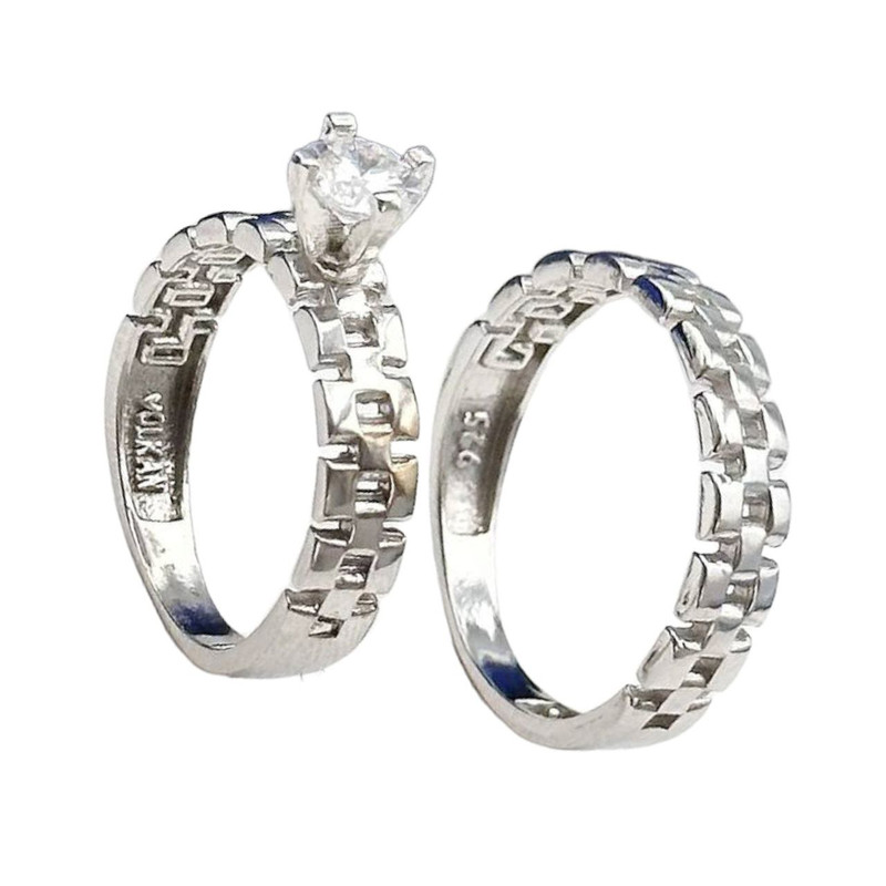 ست انگشتر نقره زنانه و مردانه کد 000941