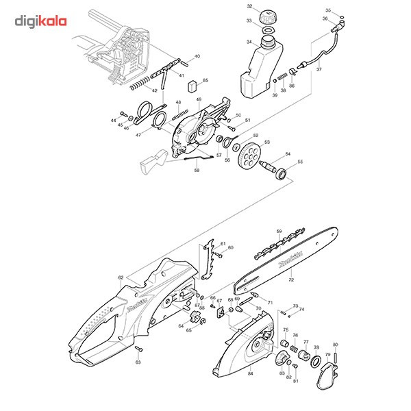 اره زنجیری برقی ماکیتا مدل UC4020A اره زنجیری برقی ماکیتا مدل UC4020A