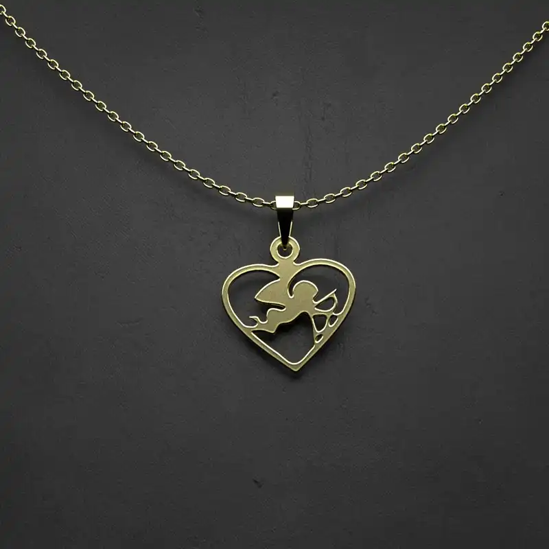 گردنبند طلا 18 عیار زنانه مدوپد مدل  طرح قلب کد MM1188